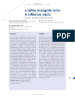 Ionómero de Vidrio Recargable Como Restauración Definitiva (Equia)