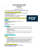 Project Site Analysis Format