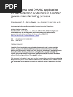 A Six Sigma and DMAIC Application For The Reduction of Defects in A Rubber