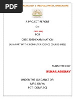 Class 12 CS Project | PDF | Sql | Databases