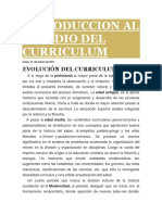 INTRODUCCION AL ESTUDIO DEL CURRICULUM