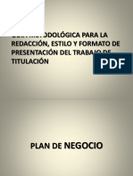 Estructura Plan de Negocios