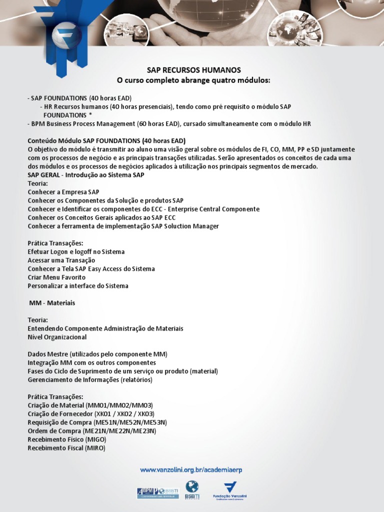 Sap RH | PDF | Sap Se | Informática