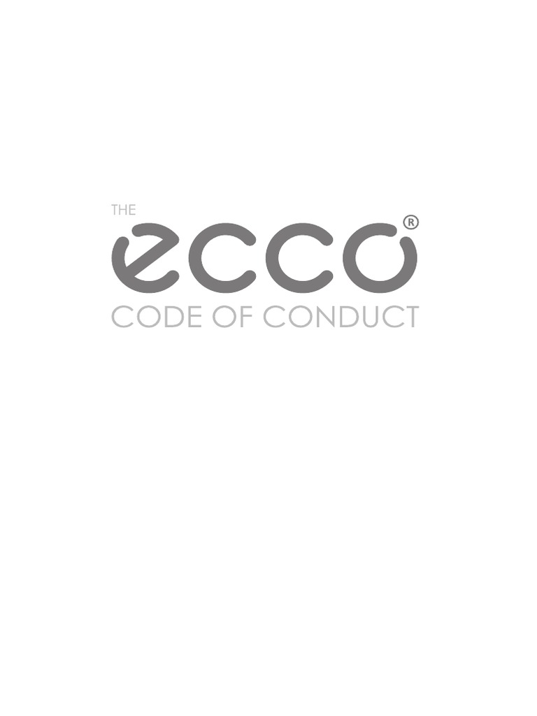 The ECCO Code of Conduct (En) PDF Employment Occupational Safety