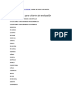 Verbos para evaluar contenidos conceptuales, procedimentales y actitudinales