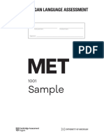 MET 1001 Sample Test Booklet PDF