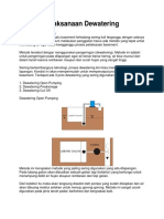 Metode Pelaksanaan Dewatering