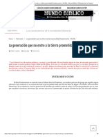 La Generación Que No Entro A La Tierra Prometida (Deuteronomio 1 - 34-39) - Mundo Bíblico - El Estudio de Su Palabra