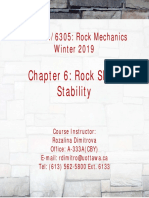 CVG 4184 - 6305 - Ch6 - Rock Slope Stability PDF