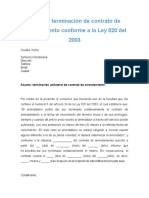 Carta de Terminacion de Contrato