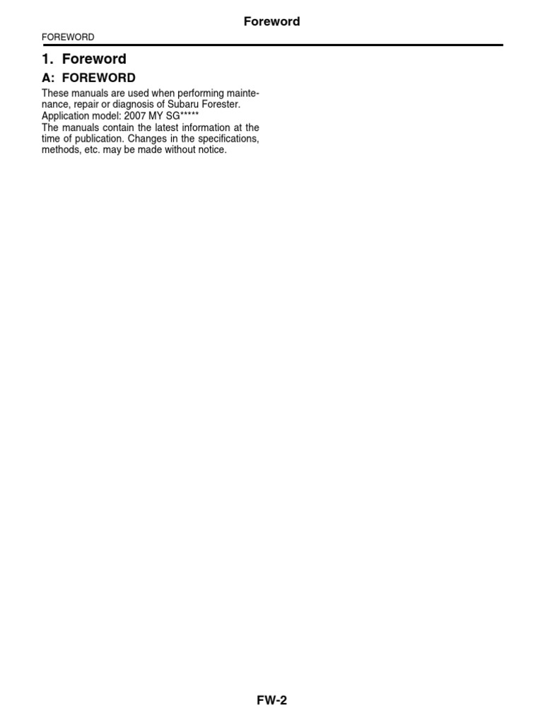 Subaru Forester Service Manual PDF PDF Gear Transmission (Mechanics)