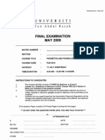 Final Examination MAY 2009: Universiti Tun Abdul Razak