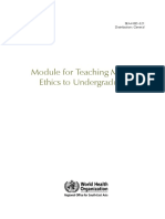 Module for Teaching Medical Ethics to Undergraduates