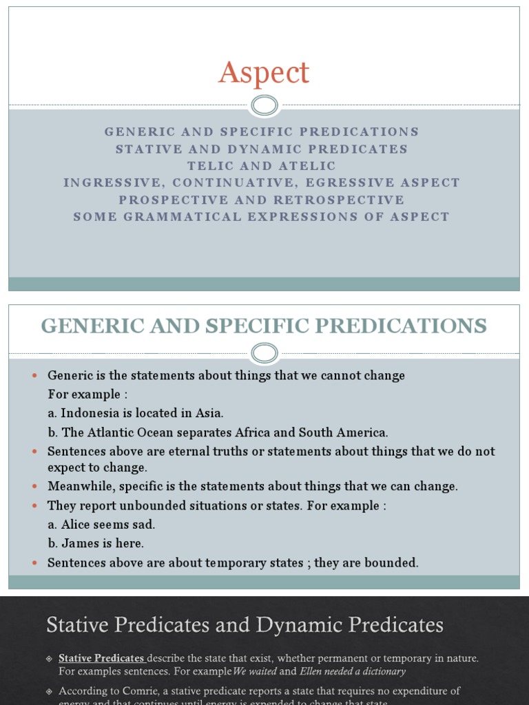 Aspects of Predication in English | PDF | Verb | Predicate (Grammar)
