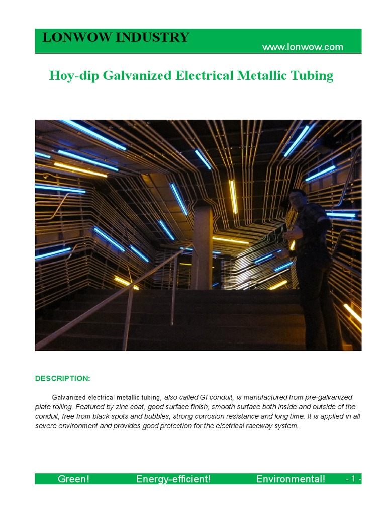 GI Conduit Specifications and Applications | PDF | Building Materials ...