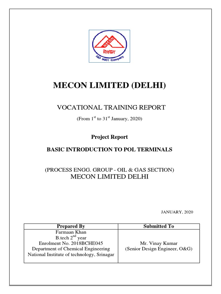 Introduction to POL Terminals | PDF | Jet Fuel | Valve