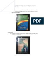 Recommended Books for Intermediate Accounting 1, Cost Accounting, and Conceptual Framework