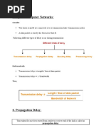 Delays in Computer Networks