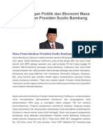 Perkembangan Politik Dan Ekonomi Masa Pemerintahan Presiden Susilo Bambang Yudhoyono