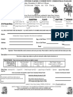 Parade Entry Form