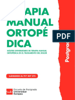 Master Universitario en Terapia Manual Ortopedica en El Tratamiento Del Dolor Uem