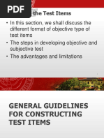 Identification Type Test Items: Example | PDF | Multiple Choice | Question