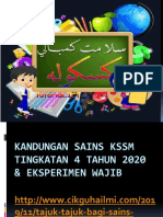 Pengenalan Sains T4 KSSM 2020