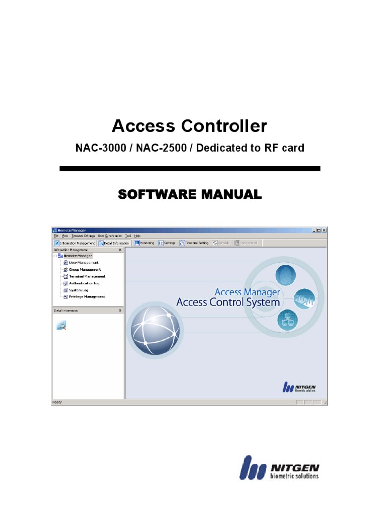 Access Manage User Manual | PDF | Access Control | Authentication