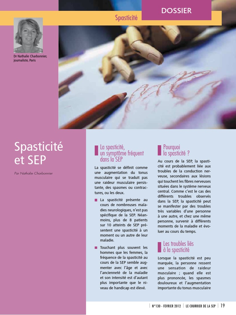 Courrier - 130 - Spasticité & SEP | PDF | Sclérose en plaques | Muscle