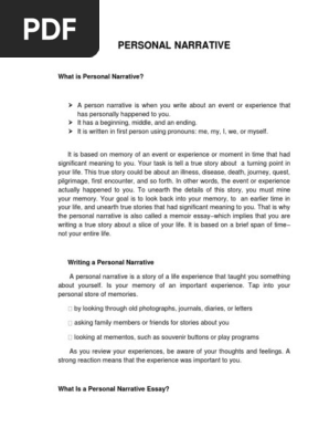 PERSONAL-NARRATIVE