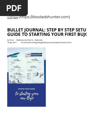 Bullet Journal- Step by step setup guide to starting your first BUJO | DoodadsHunter