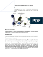 Study of Telephone, F.M Radio and Cell Phone