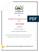 A Seminar Report ON: Equities and Portfolio Management
