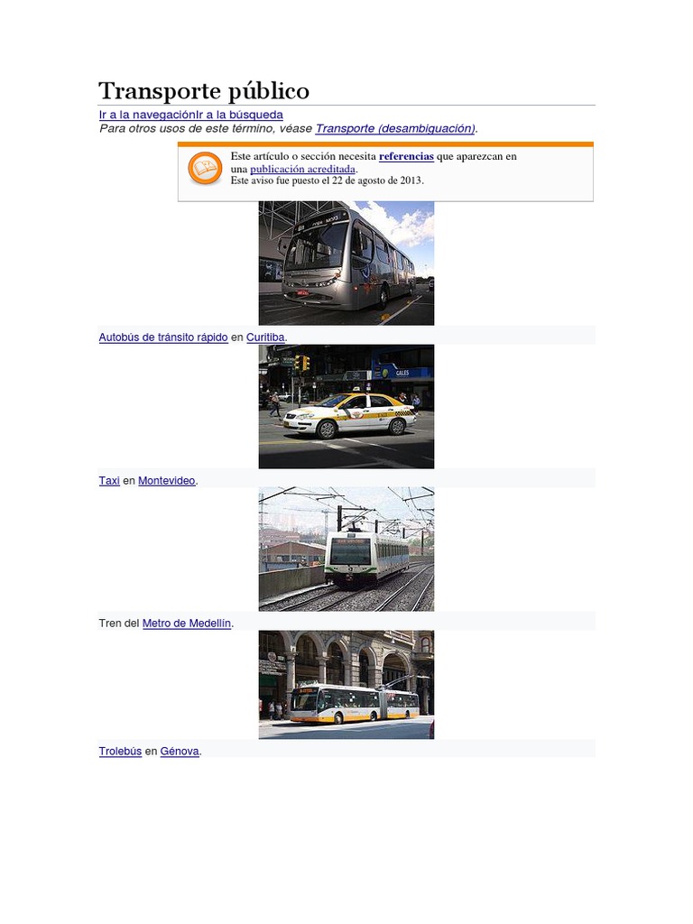 Sistema de Transporte Público Urbano | PDF | Transporte público | Taxi