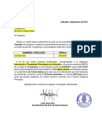 Formato de Carta DEA