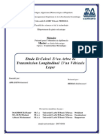 Etude Et Calcul D'un Arbre de Transmission Longitudinal D'un Véhicule Leger