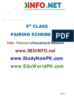 9th CLASS PAIRING SCHEME 2020