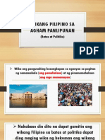 Wikang Pilipino Sa Agham Panlipunan