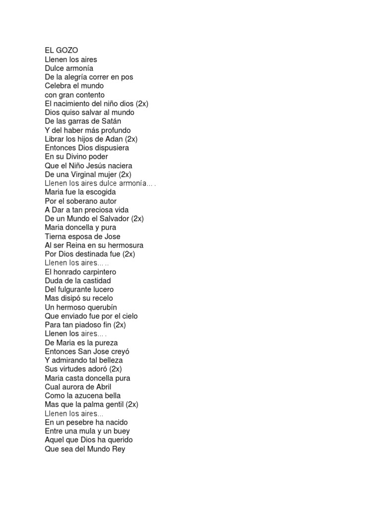 Canto El Gozo | PDF