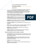 Alimentos Permitidos y No Permitidos para Diabéticos