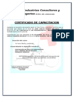 Certificado Capacitacion Juan Carlos