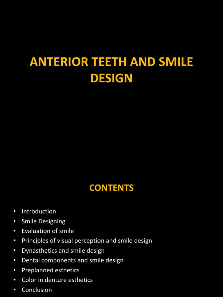 Anterior Teeth and Smile Design | PDF | Tooth | Mouth