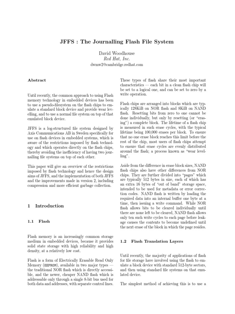 Jffs2 File System