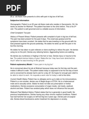 Adult Medical SOAP Note