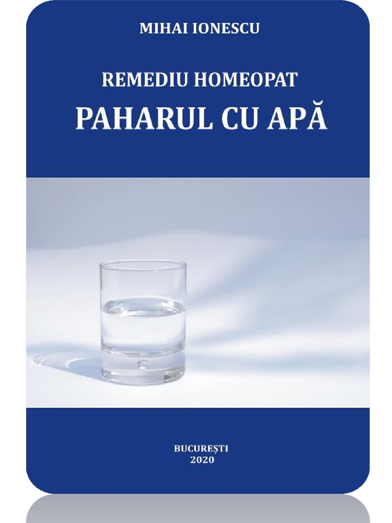Remediu Homeopat Paharul Cu Apa 2020 Capitolul I Pdf