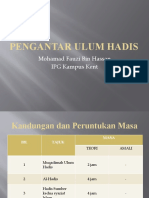 UNTUK DOKUMEN PENGANTAR ULUM HADIS