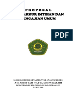 Contoh Proposal Tasyakkur Imtihan Dan Pengajian Umum, Haflah Akhirussanah PDF