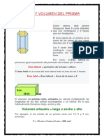 Área y Volumen Del Prisma