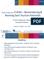 Remnants of WWI – Remembering & Developing Dark Tourism Potentials-Tadeja