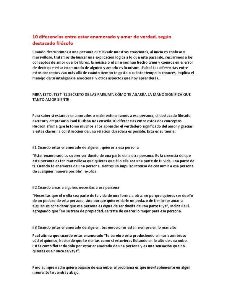 Amar de Verdad | PDF | Amor | Conceptos psicologicos